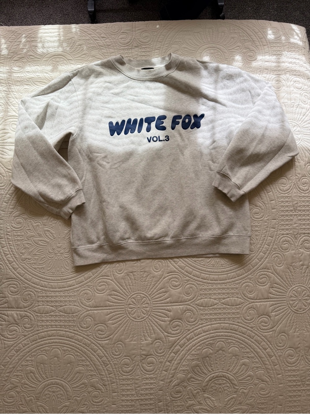 White Fox Offstage Sweater in Mineral Gray